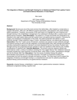 The Integration of Balance and Strength Training for an Adolescent Patient Post Lapidus Fusion and Gastrocnemius Recession: A Case Report