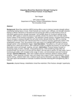 Integrating Blood Flow Restriction Strength Training for Rehabilitation of Pilons Fracture: A Case Report