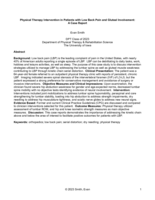 Physical Therapy Intervention in Patients with Low Back Pain and Gluteal Involvement: A Case Report