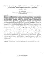 Physical Therapy Management of Distal Femoral Fracture in the Tactical Athlete and Associated Physical Therapy Considerations: A Case Report