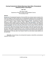 Evolving Treatments for Athletes Returning to Sport After a Periacetabular Osteotomy (PAO): A Case Report