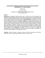 Incorporation of Symptom-Limited Aerobic Exercise into Concussion Rehabilitation for an Injured Worker