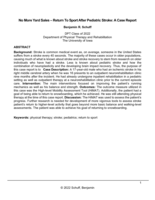 No More Yard Sales – Return To Sport After Pediatric Stroke: A Case Report