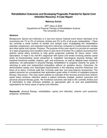 Rehabilitation Outcomes and Developing Prognostic Potential for Spinal Cord Infarction Recovery: A Case Report