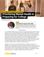 Prioritizing Mental Health in Preparing for College