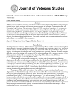 "Thank a Veteran" : The Elevation and Instrumentation of U.S. Military Veterans
