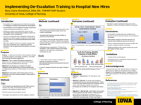 Implementing De-Escalation Training to Hospital New Hires