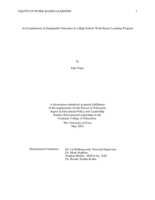An Examination of Inequitable Outcomes in a High School Work-Based Learning Program