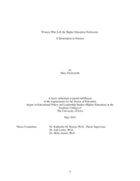 Women Who Left the Higher Education Profession: A Dissertation in Practice