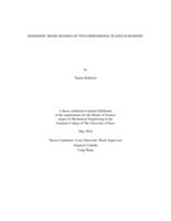 Kinematic shape sensing of two-dimensional plates in bending