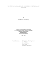 The study of nanoscale water confinement in metal-organic nanotubes