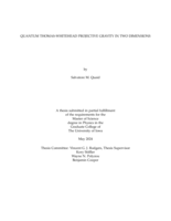 Quantum Thomas-Whitehead projective gravity in two dimensions