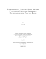Reinforcement learning-based motion planning in partially observable environments for complex tasks