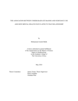 The association between undergraduate majors and substance use and how mental health status affects that relationship