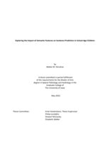 Exploring the impact of semantic features on sentence prediction in school-age children