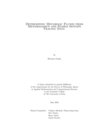 Determining metabolic fluxes from metabolomics and stable isotope tracing data