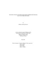 The structure of chloride-based high-temperature molten salts and their mixtures