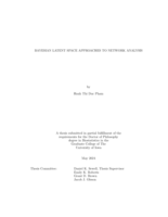Bayesian latent space approaches to network analysis