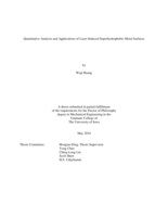 Quantitative analysis and applications of laser-induced superhydrophobic metal surfaces