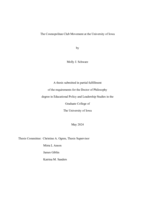 The Cosmopolitan Club movement at the University of Iowa
