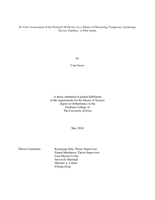 In-vitro assessment of the Periotest M device as a means of measuring temporary anchorage device stability: a pilot study