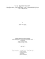 ‘And yet it moves’: the physics, metaphysics, and phenomenology of time’s passage