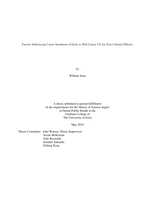 Factors influencing career intentions of early to mid-career US Air Force dental officers