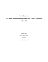 Lost in Translation: The Evolution of Spanish Translations and the Black Legend in England from 1578 to 1740