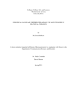 Individual Language Differences Across Use and Exposure in Bilingual Children