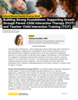 Building Strong Foundations: Supporting Growth through Parent-Child Interaction Therapy (PCIT) and Teacher-Child Interaction Training (TCIT)