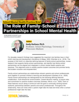 The Role of Family-School Partnerships in School Mental Health