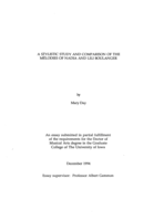 A stylistic study and comparison of the mélodies of Nadia and Lili Boulanger