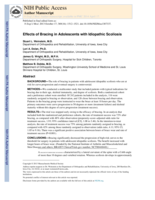 Effects of Bracing in Adolescents with Idiopathic Scoliosis