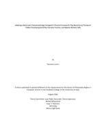 Adapting e-books and a teleoperated agent designed in preschool contexts for play-based group therapy for children developing social play, executive function, and adaptive behavior skills