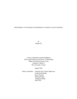 Dual purposes of government communication in Chinese local governments