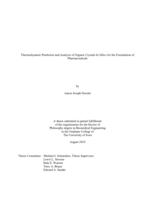Thermodynamic prediction and analysis of organic crystals in silico for the formulation of pharmaceuticals