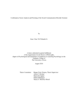 Confirmatory factor analysis and norming of the social communication disorder screener