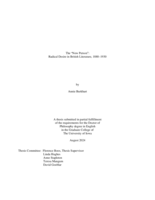 The “New Person”:  radical desire in British literature, 1880–1930