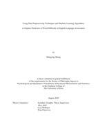 Using data preprocessing techniques and machine learning algorithms to explore predictors of word difficulty in English language assessment