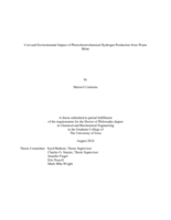 Cost and environmental impact of photoelectrochemical hydrogen production from waste brine