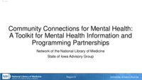 Community Connections for Mental Health: A Toolkit for Mental Health Information and Programming Partnerships