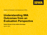 Understanding IWA Outcomes from an Evaluation Perspective