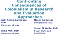 Confronting Consequences of Colonialism in Research and Evaluation Approaches