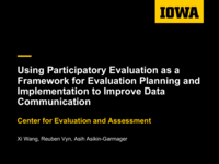 Using Participatory Evaluation as a Framework for Evaluation Planning and Implementation to Improve Data Communication