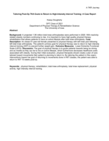 Tailoring Post-Op TKA Goals to Return to High-Intensity Interval Training: A Case Report