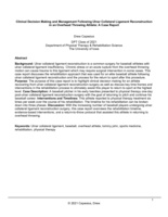 Clinical Decision Making and Management Following Ulnar Collateral Ligament Reconstruction in an Overhead Throwing Athlete: A Case Report