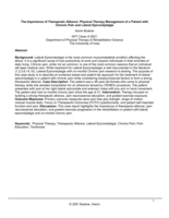 The Importance of Therapeutic Alliance: Physical Therapy Management of a Patient with Chronic Pain and Lateral Epicondylalgia