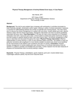 Physical Therapy Management of Activity-Related Groin Injury: A Case Report