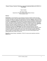 Physical Therapy Treatment Following a Long and Complicated Battle with COVID-19: A Case Report