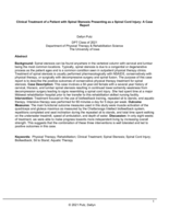 Clinical Treatment of a Patient with Spinal Stenosis Presenting as a Spinal Cord Injury: A Case Report